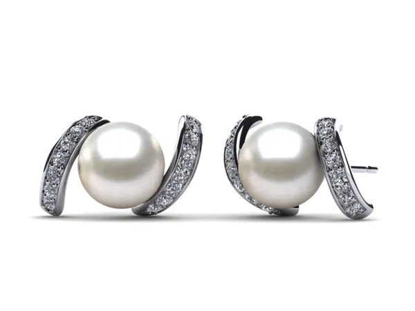 Freshwater Pearl Swirl Earring