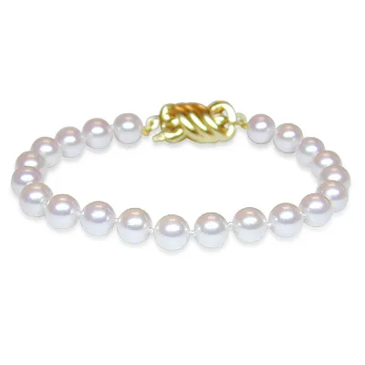 6.5x7mm A+ Japanese Akoya Cultured Pearl Bracelet