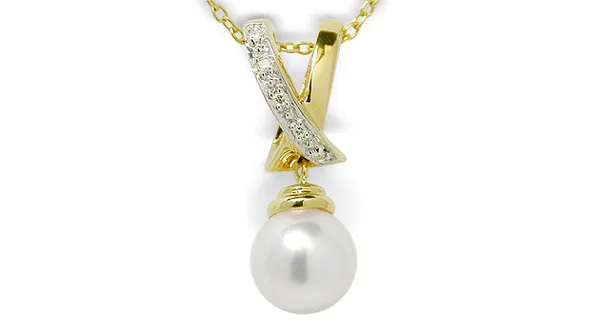 Ava a Japanese Akoya Cultured Pearl Pendant
