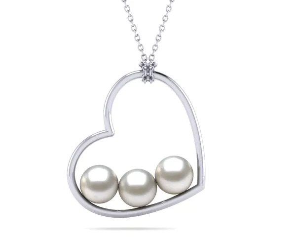 Akoya Pearl Open Heart Pendant