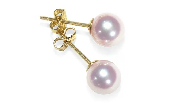 6mm AA Quality Japanese Akoya Cultured Pearl Stud Earrings