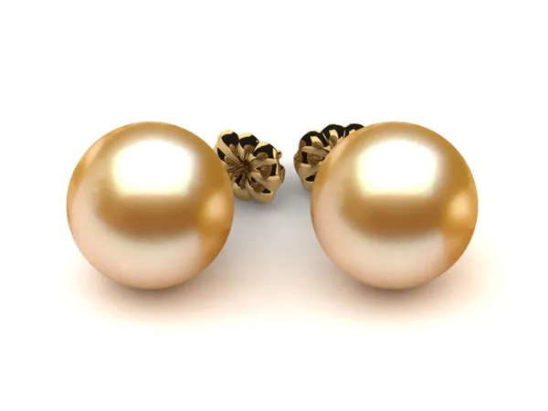 11mm Golden Pearl South Sea Earring