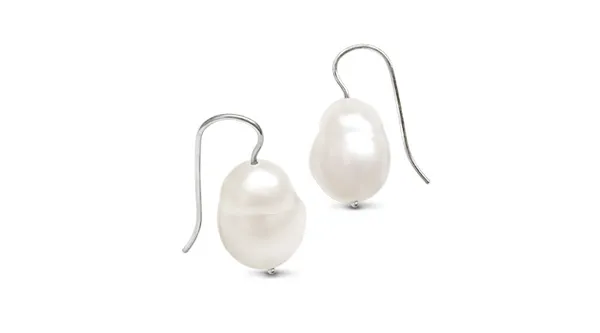 Eide a White Baroque South Sea Pearl Earrings