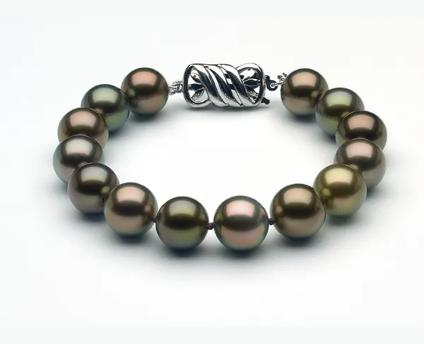 10 to 11mm Tahitian Pearl Bracelet Multicolor