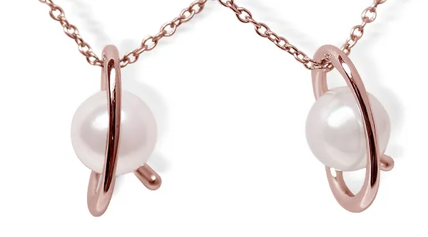 Pink Halo a Japanese Akoya Cultured Pearl Pendant