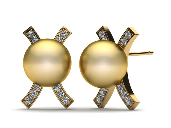 Golden Pisces South Sea Pearl Earring