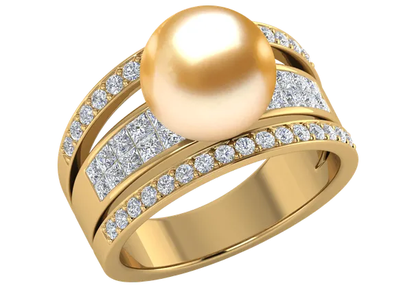 Golden South Sea Eternity Ring