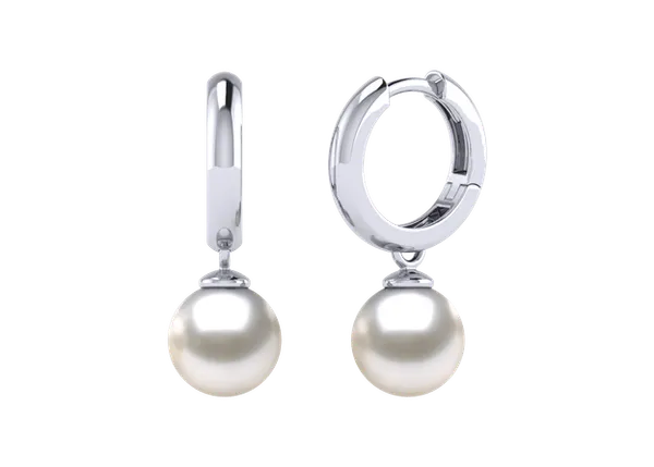 8mm Japanese Akoya Pearl Hoop Earring