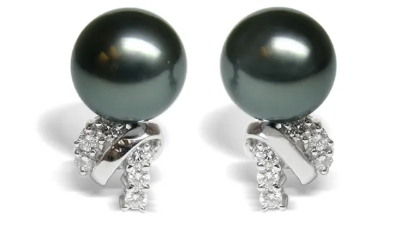 Sophia Black Tahitian Cultured Pearl Earrings