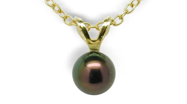 4mm Baby Black Pearl Pendant Cultured
