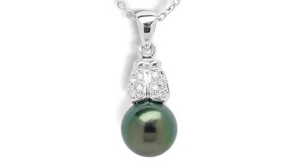 Black Pearl Pendant Cleia Akoya Cultured