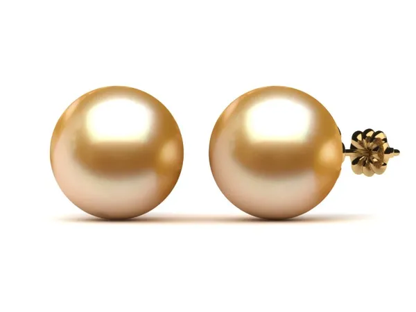 13mm Golden South Sea Pearl Earrings
