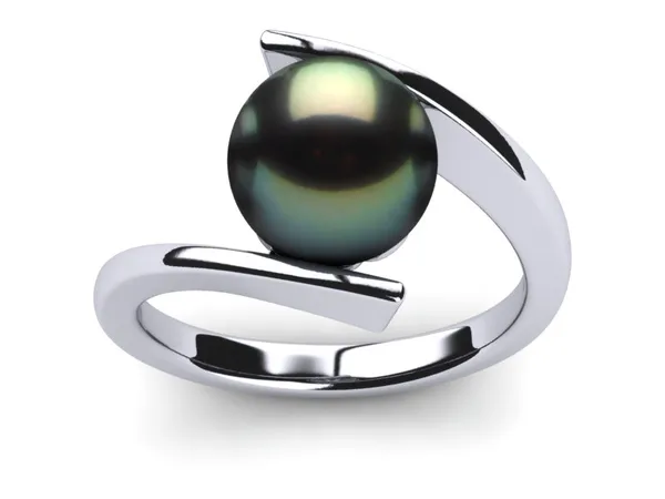 Tahitian Pearl Ring Ionic Style