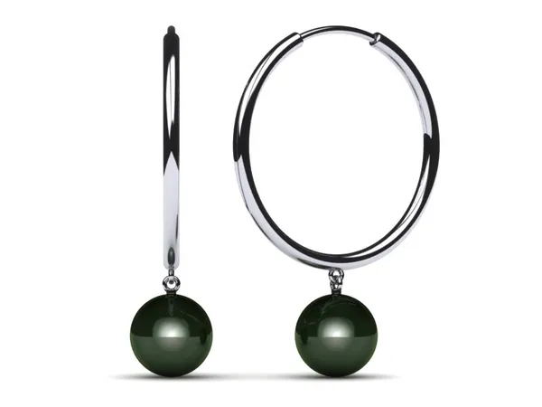 Tahitian Pearl Hoop Earring 30mm