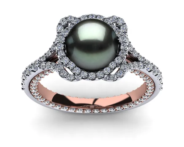 Tahitian Pearl Rose Ring
