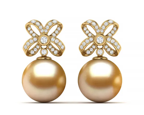 Golden South Sea Pearl Grand Emperor Earring