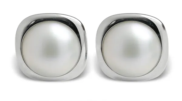 Square Style Mother of Pearl Earrings