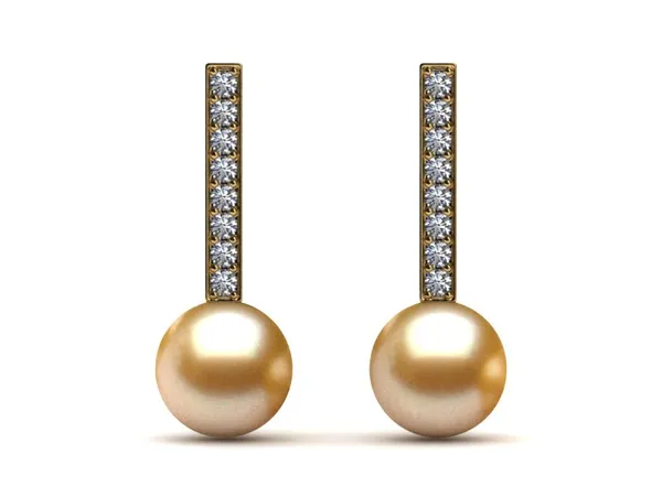 Golden Pearl Totem Earring
