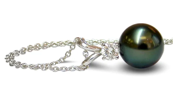 Black Tahitian 8mm Pearl Pendant