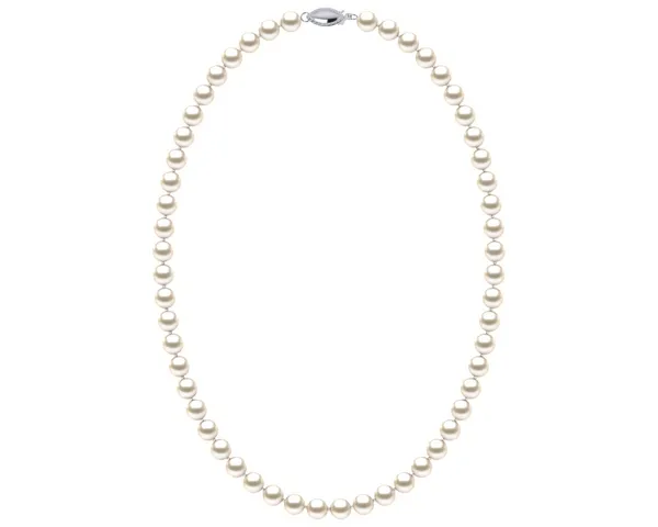6.5-7.0 mm AAA Light Cream Freshwater Pearl Necklace With Sterling Silver Clasp