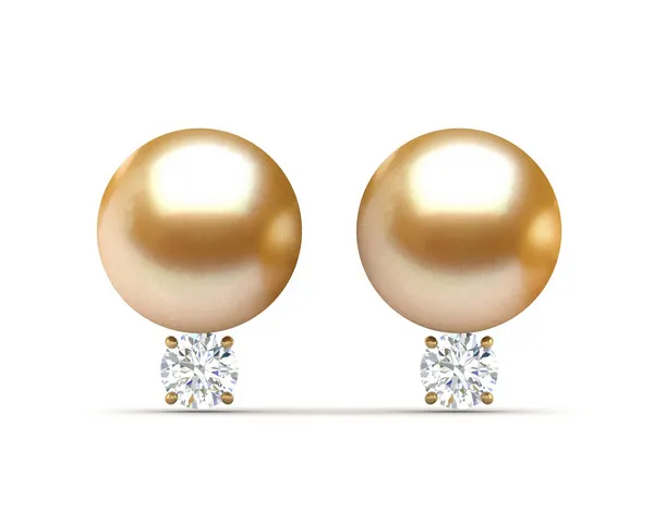 Golden Pearl Grace Earring with Removal Jacket