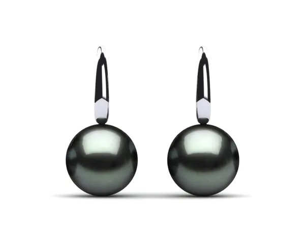 Freshwater Mocha Pearl Dolphin Hook Earring 10mm