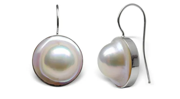 Moonlight Mabe Cultured Pearl Earring