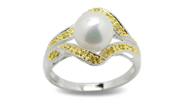 Athena a Japanese Akoya Cultured Pearl Ring