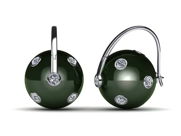 Starry Night Arc De Triomphe Tahitian Pearl Earring