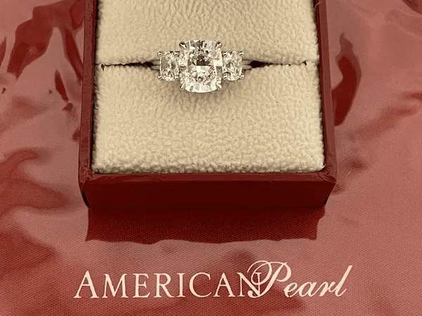 3 Carat Cushion Cut Diamond Platinum Engagement Ring