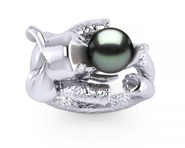 Tahitian Pearl Elephant Ring