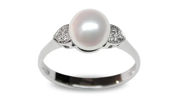 Juliet a Japanese Akoya Cultured Pearl Ring