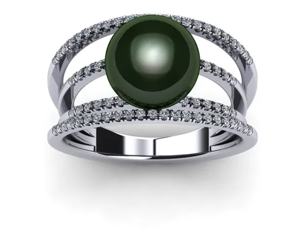 Tahitian Pearl Gyroscope Ring