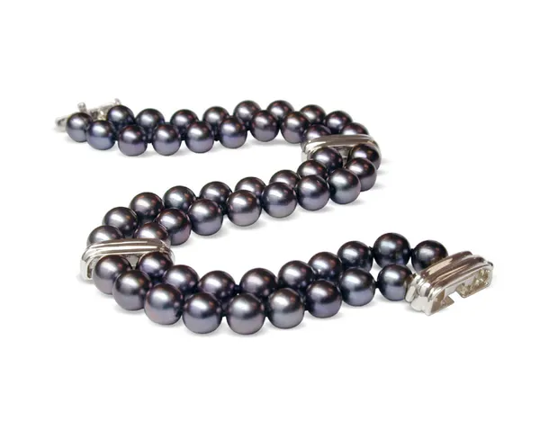 Double Strand Black Akoya Pearl Bracelet