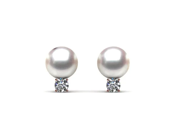 7mm Akoya Pearl Rose Grace Earring