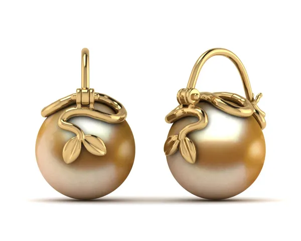Golden Pearl Arc De Triomphe Vine Earring