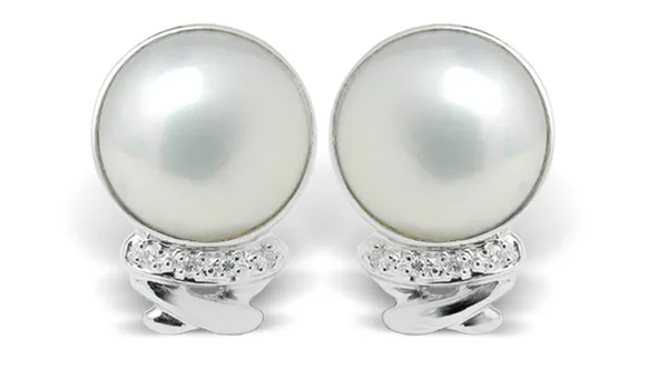 X Shape Mother of Pearl Earring