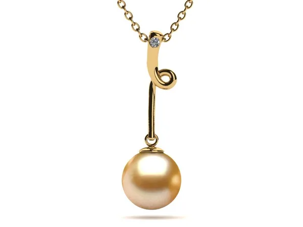 Golden South Sea Spring Drop Pendant
