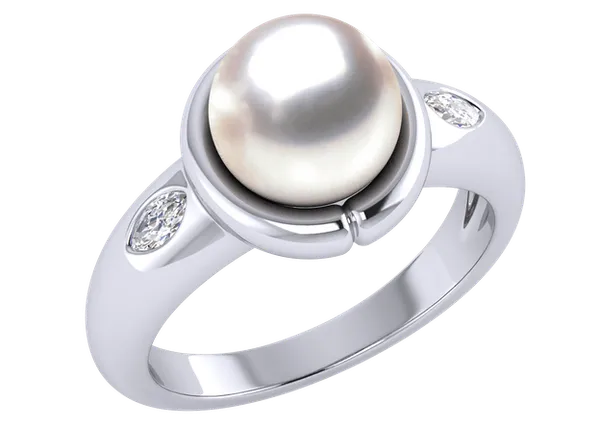 Fenris a Japanese Akoya Cultured Pearl Ring