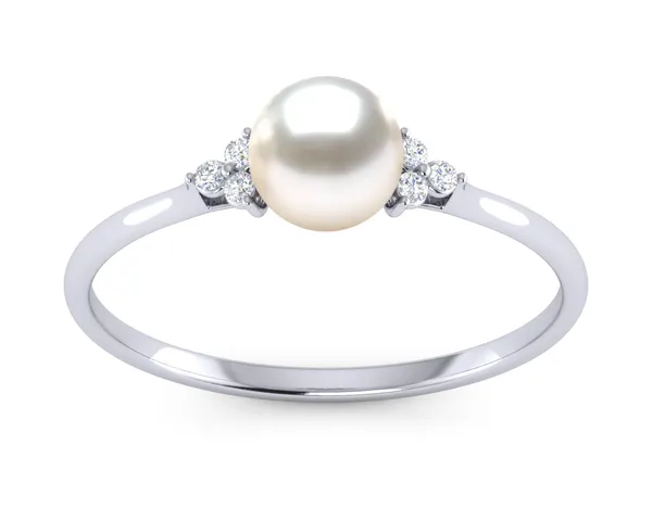 Petite Princess White Akoya Pearl Ring
