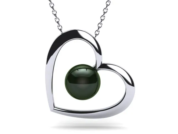 Tahitian Pearl Open Heart Pendant