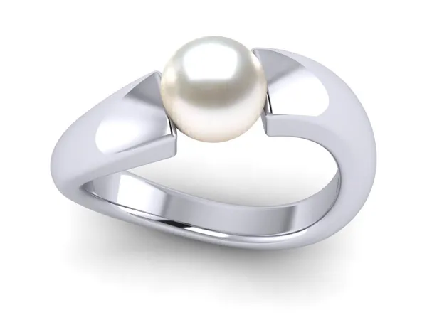 White South Sea Tension Pearl Ring