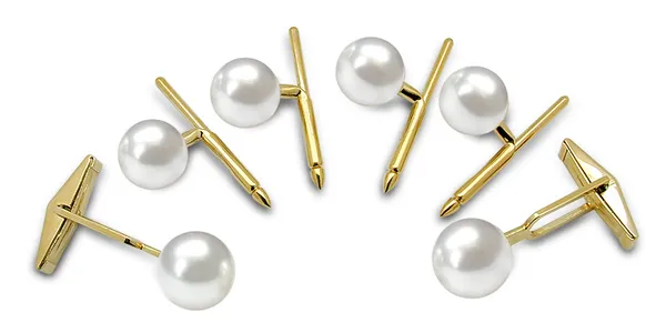 Cuff Links - Australian South Sea Cultured Pearl - 14K Gold