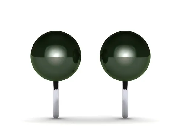Tahitian Black Pearl Earrings with French Screw Backs