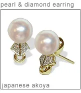 Pearl and Brilliant Diamond Bow-tie Earrings