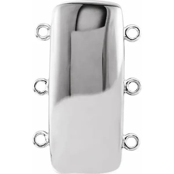 Sterling Silver 3-Strand Magnetic Clasp