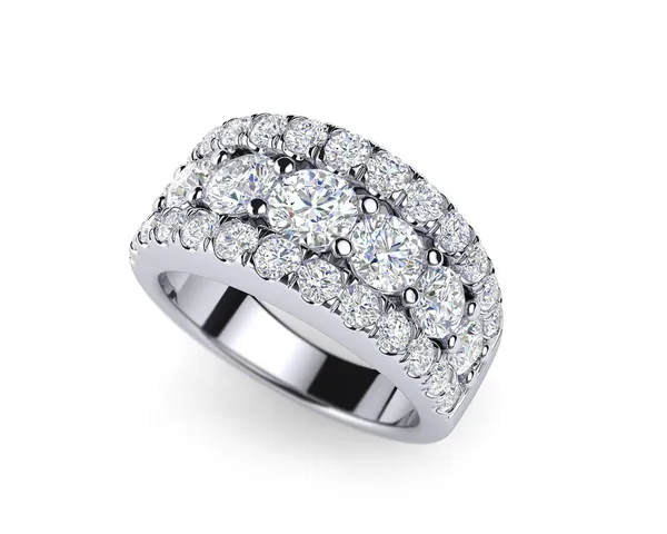 Platinum and Diamond Ring I Color VS Clarity 3 carats t.d.w.