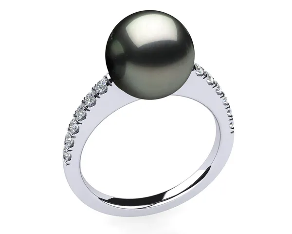 Cynthia a Black Tahitian Cultured Pearl Ring