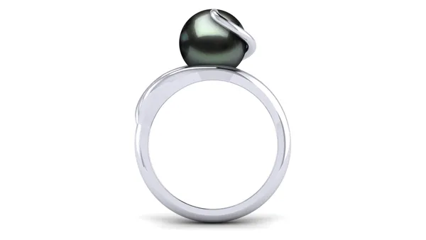 Wave Pearl & Diamond Ring