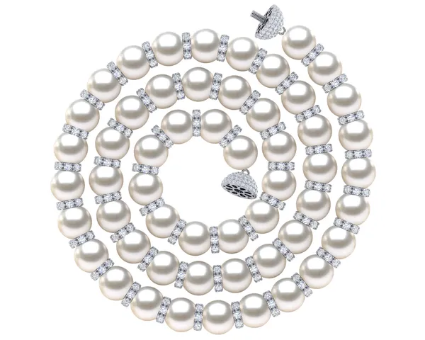 Akoya Pearl Diamond Rondell Necklace | Every Other Pearl